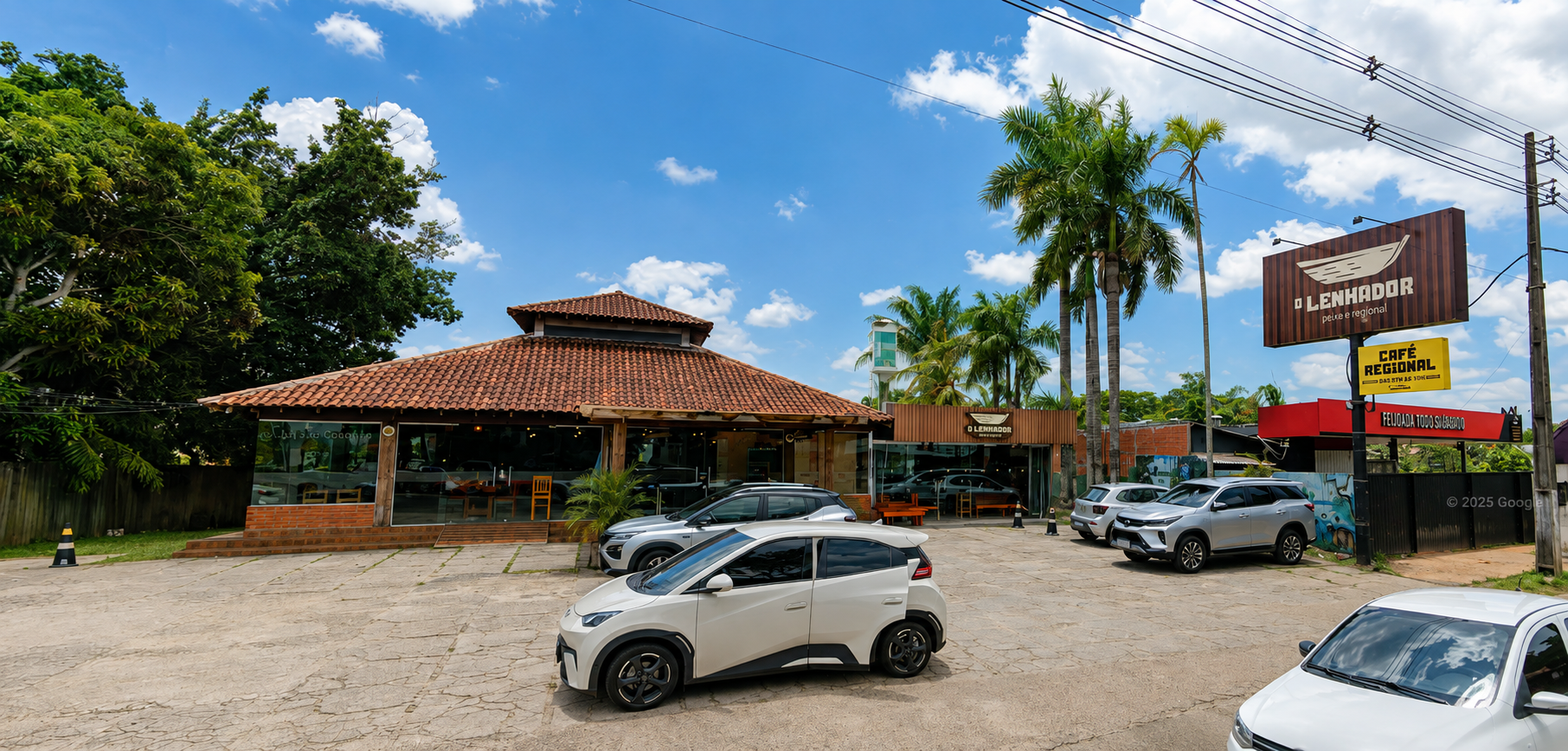 Fachada do Restaurante O Lenhador na Avenida do Turismo, em Manaus